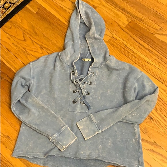 American Eagle Outfitters Tops - AEO | Lace Up Hoodie Size Small. Super Cute